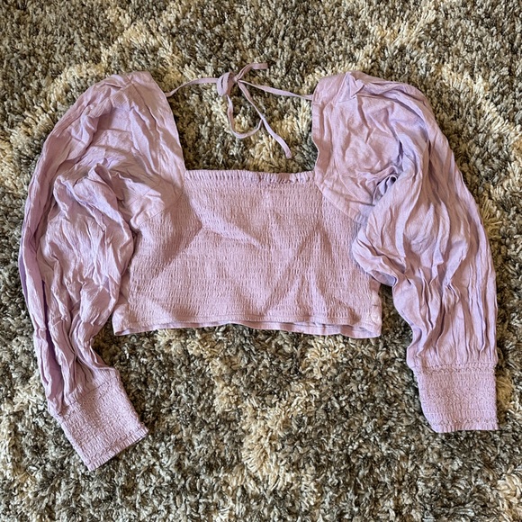 NWT BOG Collective Peasant Crop Top - Picture 3 of 3